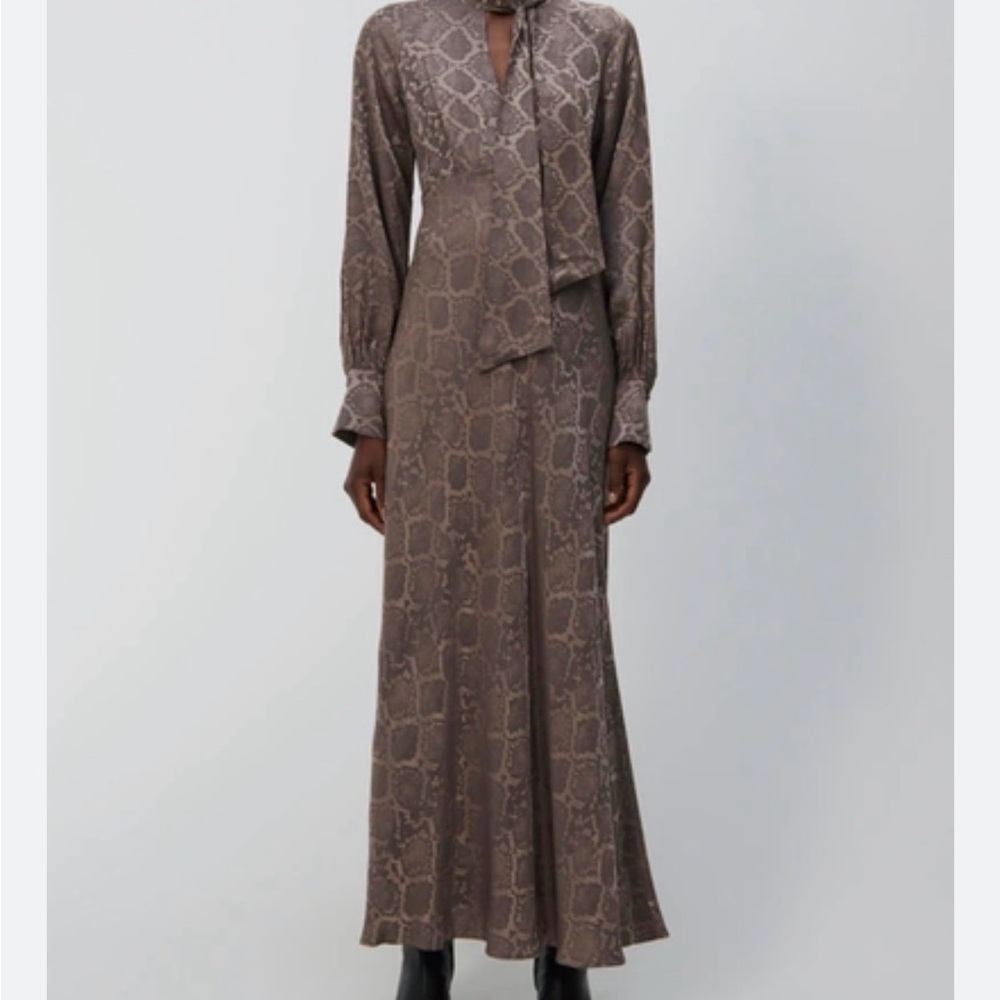 SIMKHAI Tawney Dress In Affogato Python Sz 0